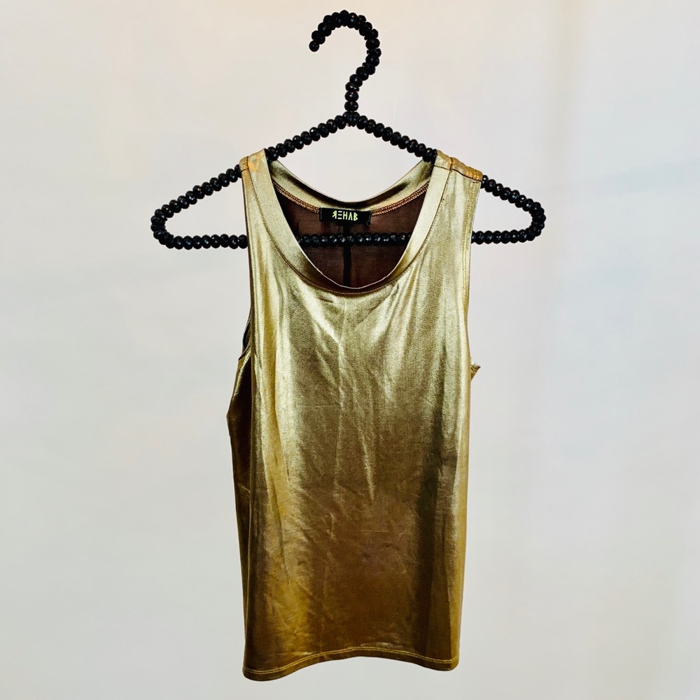 Sale item! 3/$20🕺🏻 Gold Rehab tank top!